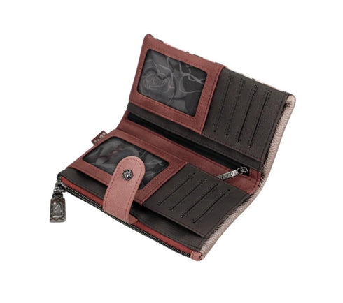 Portofel casual, dama, ANEKKE 41809-907, maro, piele ecologica